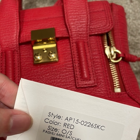 3.1 Phillip Lim Pashli Mini Satchel Red - Picture 6 of 7